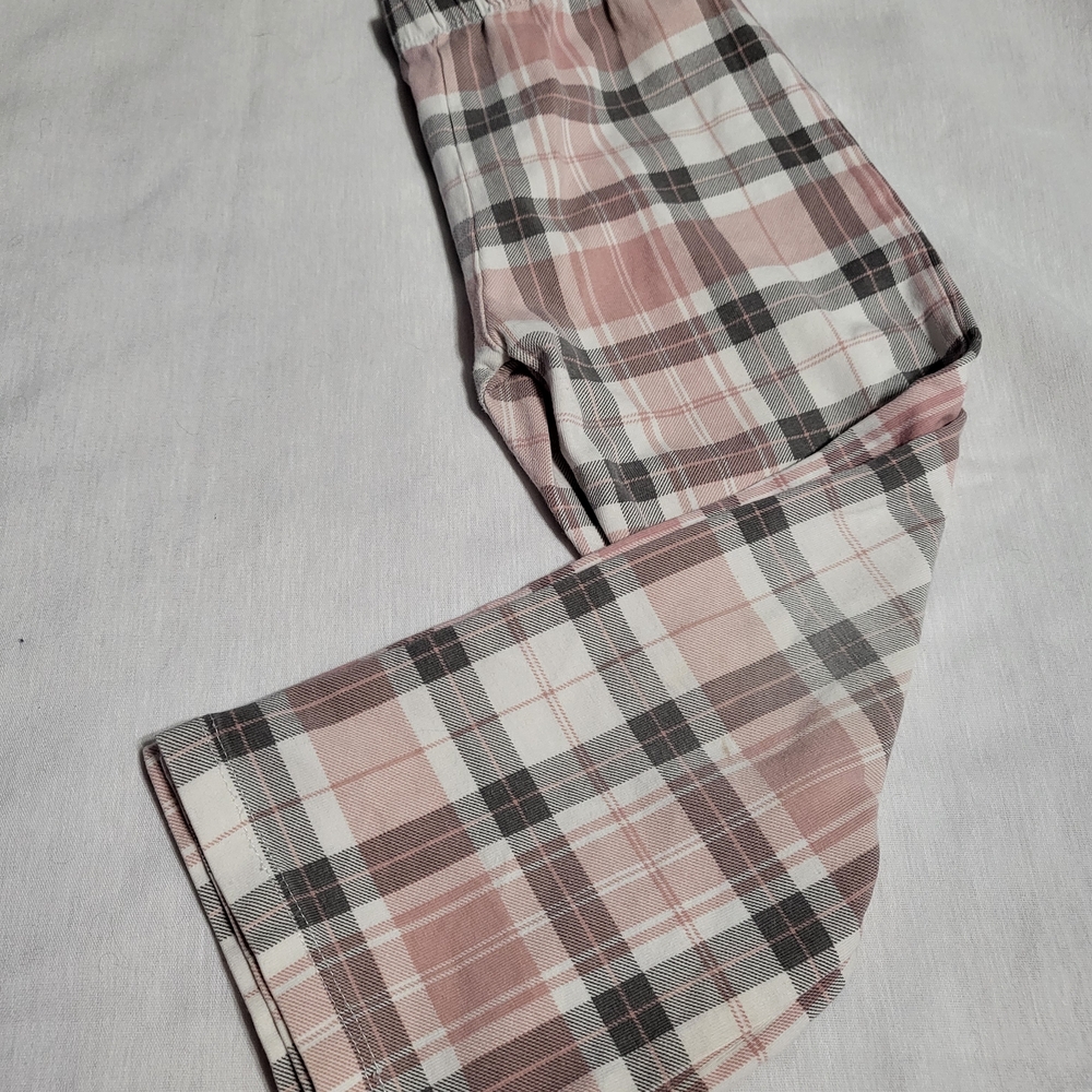 Girls Toddler Pants Little Lass Pink & Gray Plaid